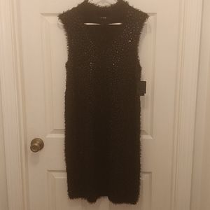 Nic+Zoe fuzzy sequin dress